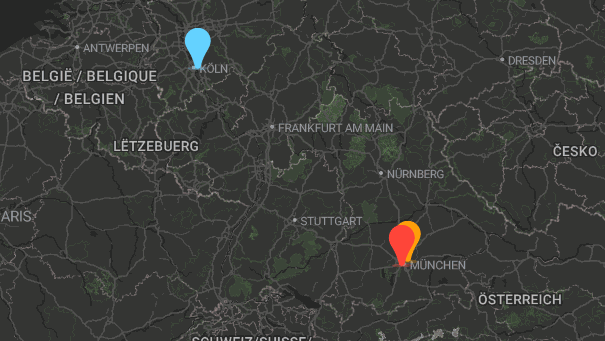 Map of company locations