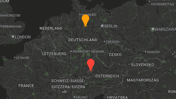 Map of company locations