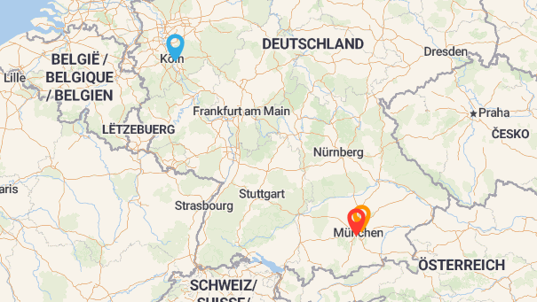Map of company locations