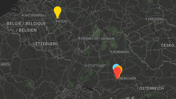 Map of company locations