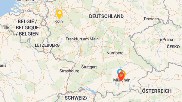 Map of company locations