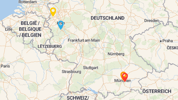 Map of company locations