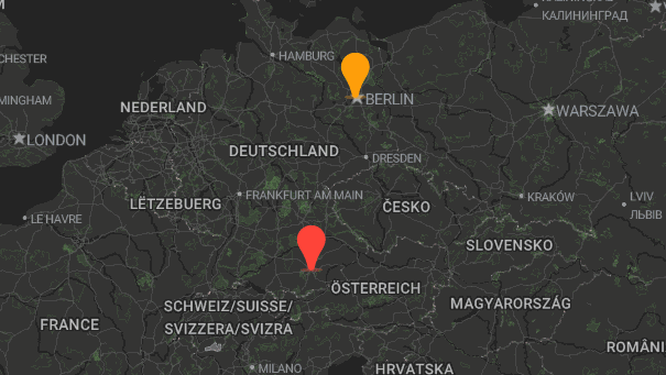 Map of company locations
