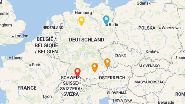 Map of company locations
