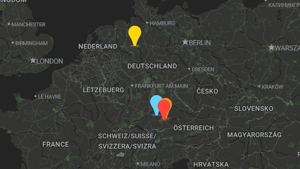 Map of company locations