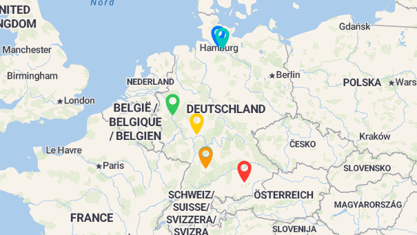 Map of company locations