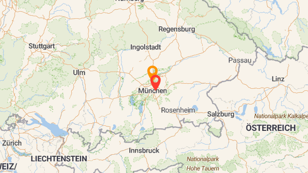 Map of company locations
