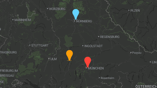 Map of company locations