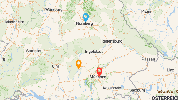 Map of company locations