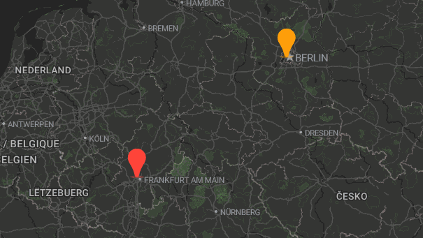 Map of company locations