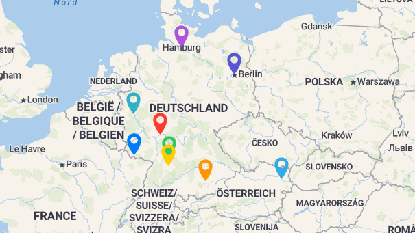 Map of company locations
