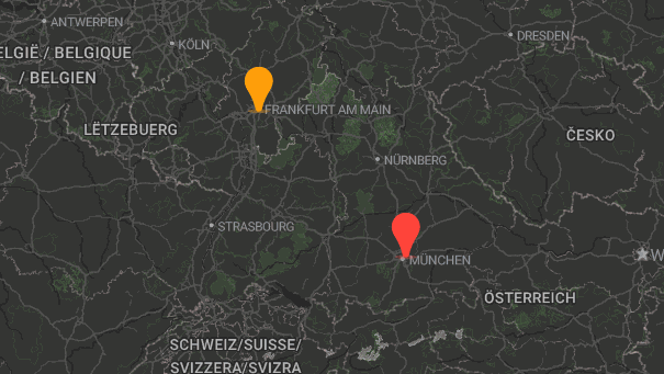 Map of company locations