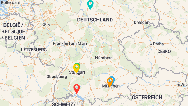 Map of company locations