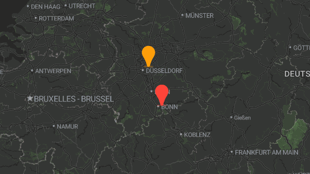 Map of company locations