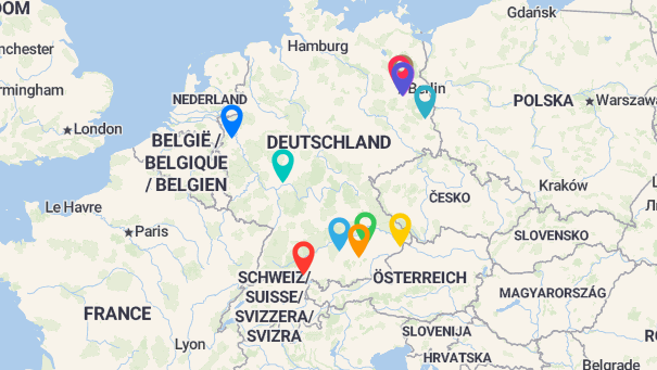 Map of company locations
