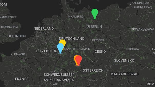 Map of company locations