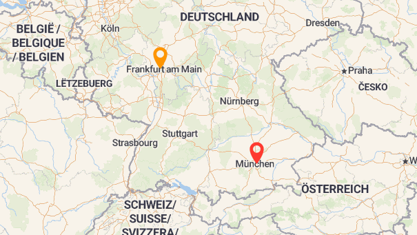 Map of company locations