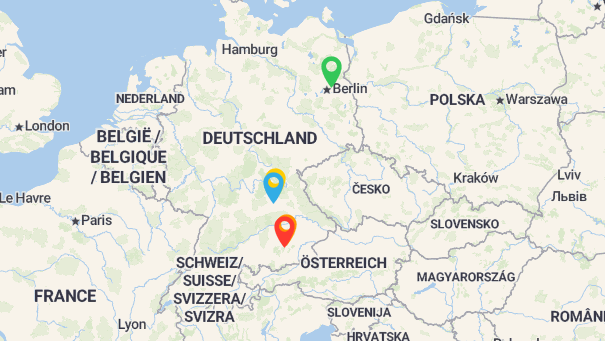 Map of company locations