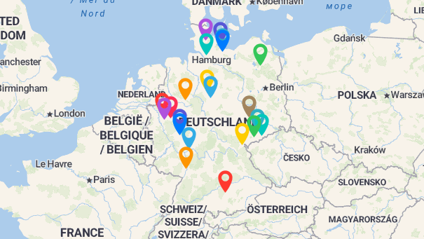 Map of company locations