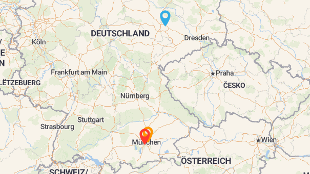 Map of company locations