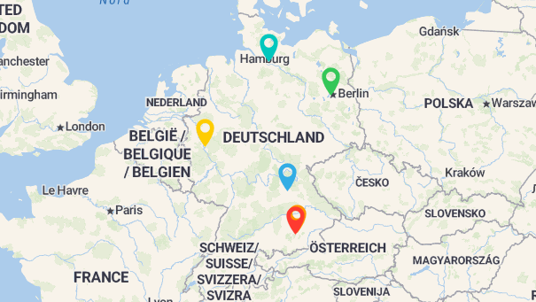 Map of company locations