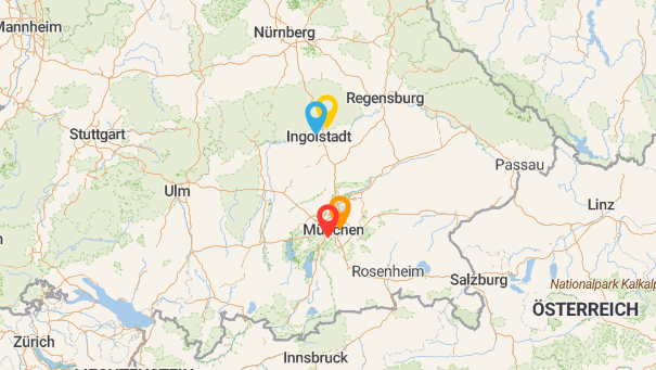 Map of company locations
