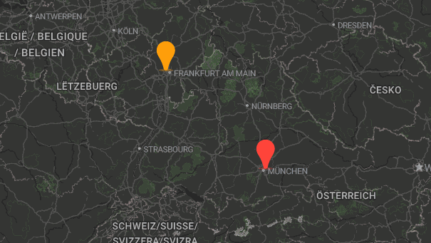 Map of company locations