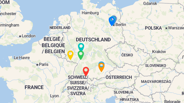Map of company locations