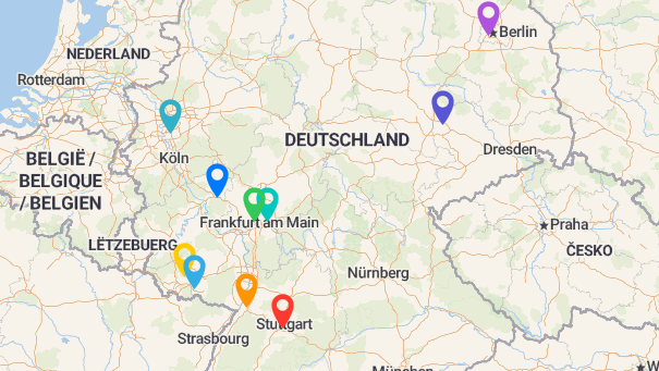 Map of company locations