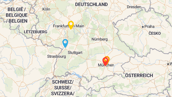 Map of company locations