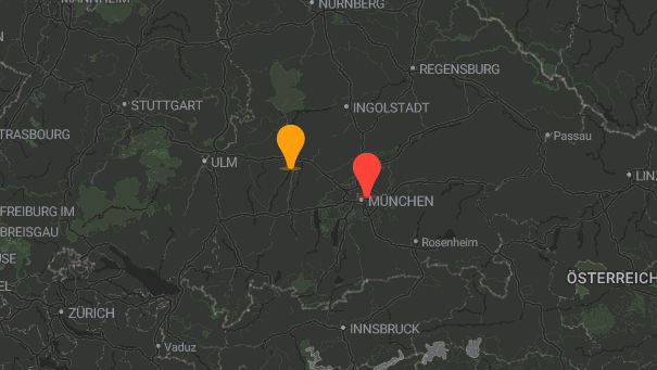 Map of company locations
