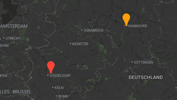 Map of company locations