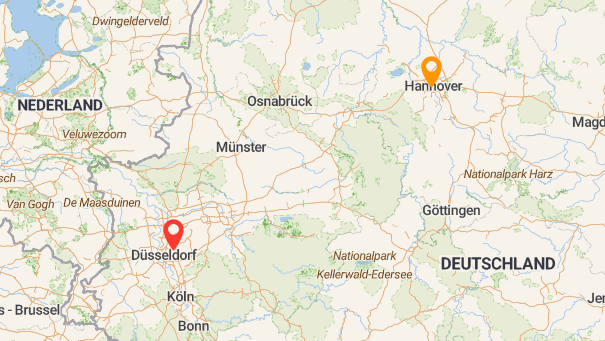 Map of company locations
