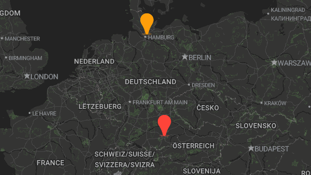 Map of company locations