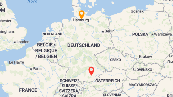 Map of company locations