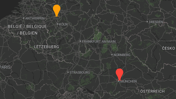 Map of company locations