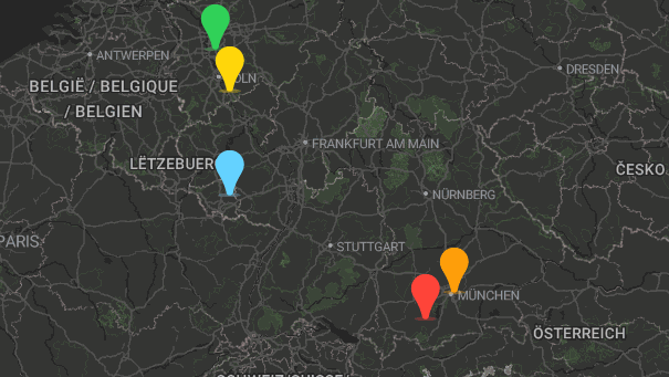 Map of company locations