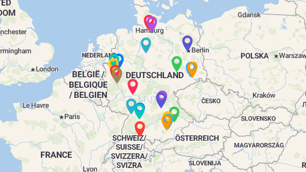 Map of company locations