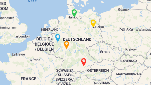 Map of company locations