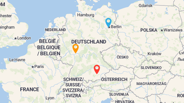 Map of company locations