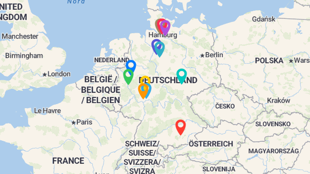 Map of company locations