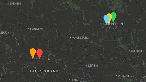 Map of company locations