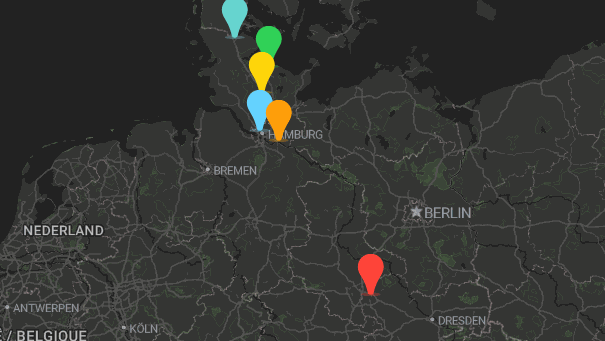 Map of company locations