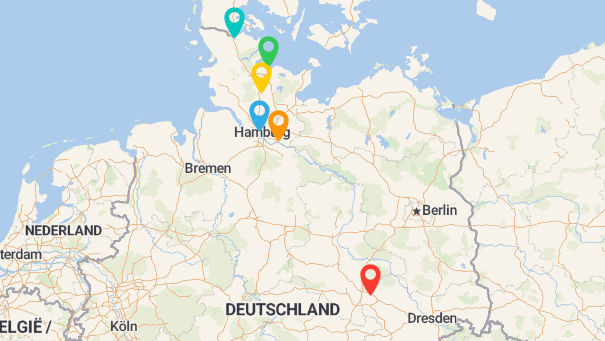 Map of company locations