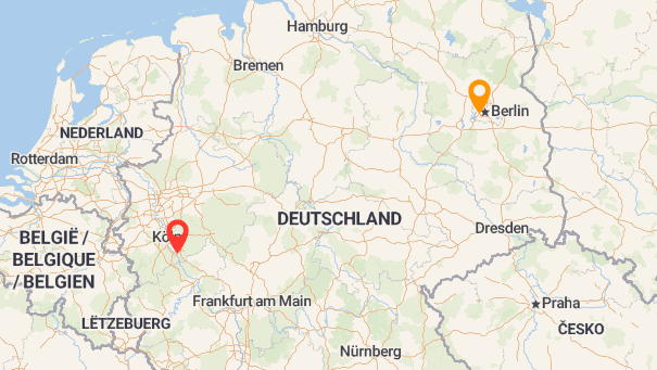 Map of company locations