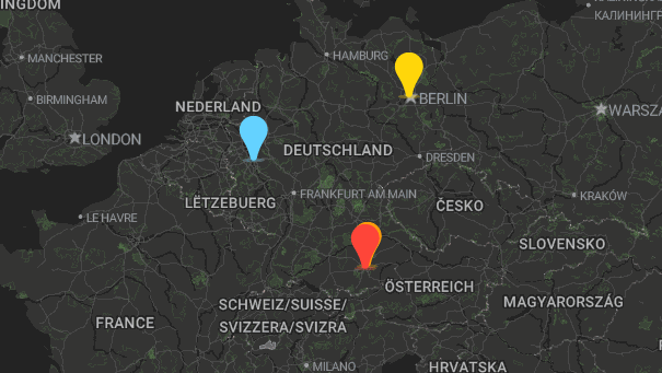 Map of company locations