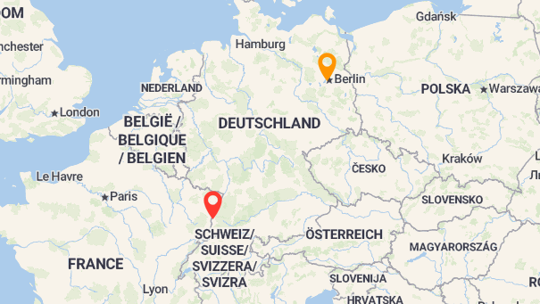 Map of company locations
