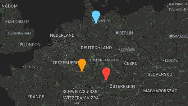 Map of company locations