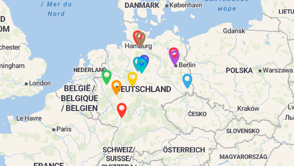 Map of company locations