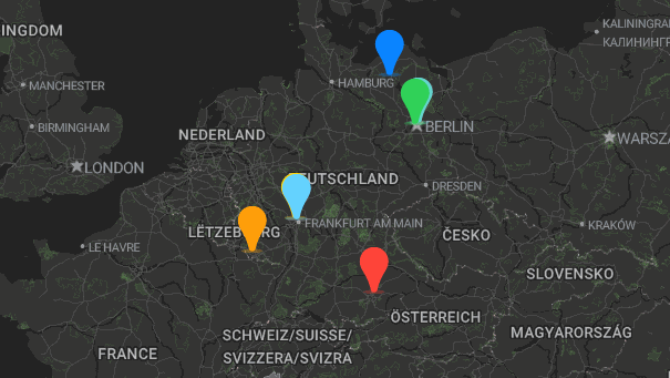 Map of company locations
